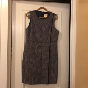 J. Crew Navy Tweed Suiting Dress Size 14 NWT